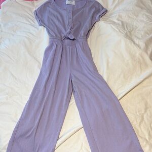 Old Navy Lilac Tie-Front Romper